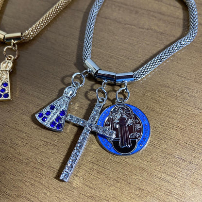 PULSEIRA MEDALHA SÃO BENTO MODELOS SORTIDOS  (6 UNIDADES)