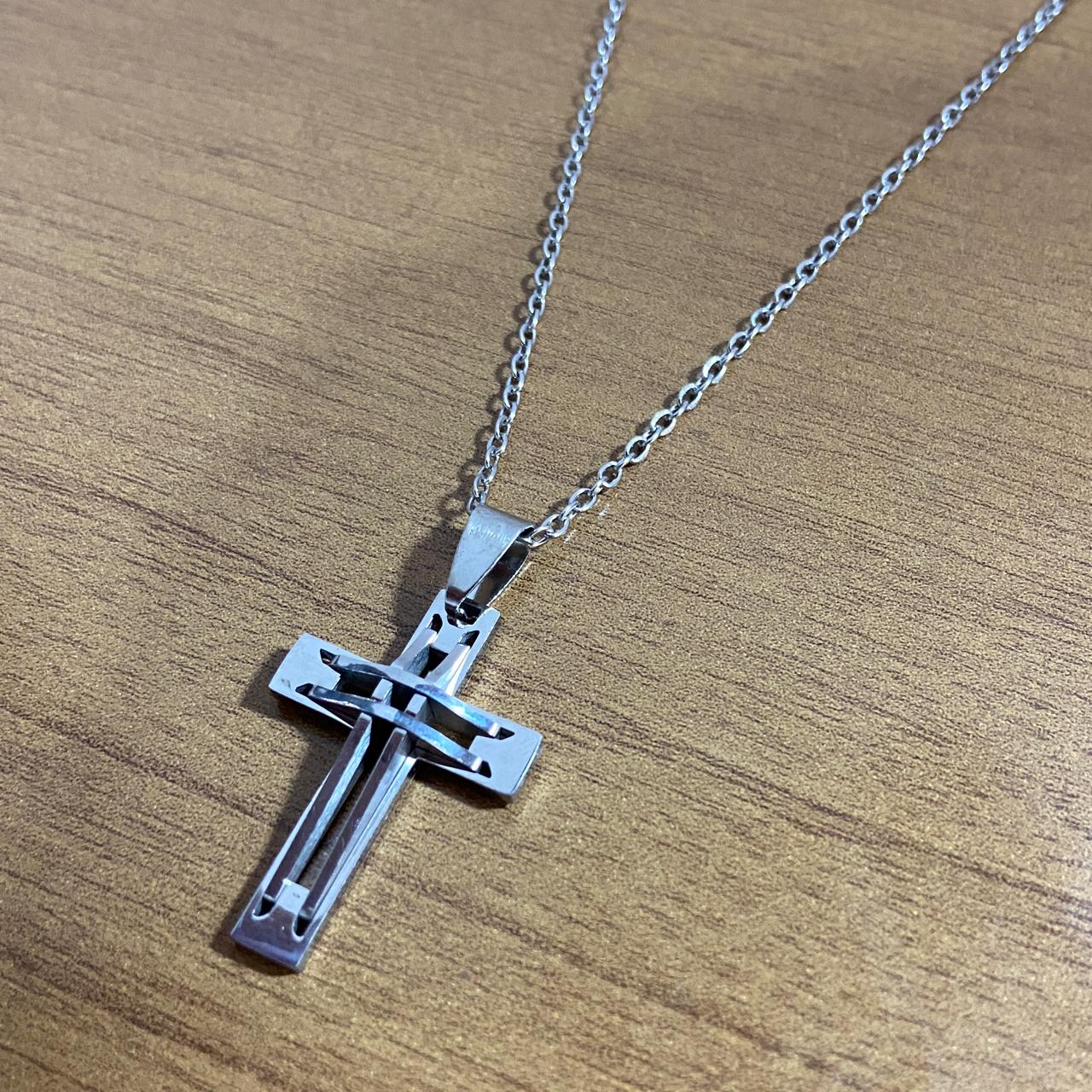 CORRENTE AÇO INOX  CRUCIFIXO MOD2 (1 UNIDADES)