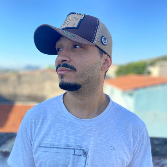 BONÉ MEDALHA SÃO BENTO MARROM BORDADO  (1 UNIDADES)