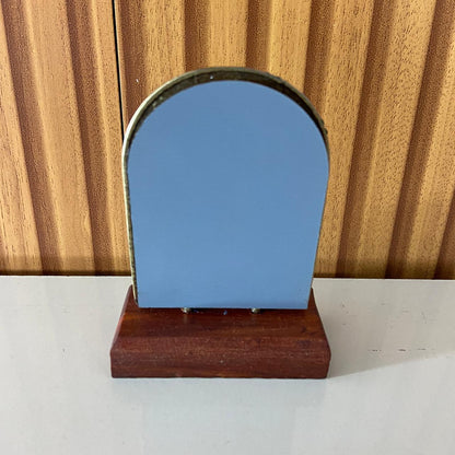 ADORNO DE MESA MADEIRA ESPELHADO NOSSA SENHORA APARECIDA METAL OURO VELHO 9,8CM (1 UNIDADE)