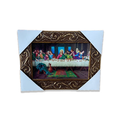 QUADRO COM MOLDURA RESINADO SANTA CEIA  15,5 X 20,5 (1 UNIDADE)