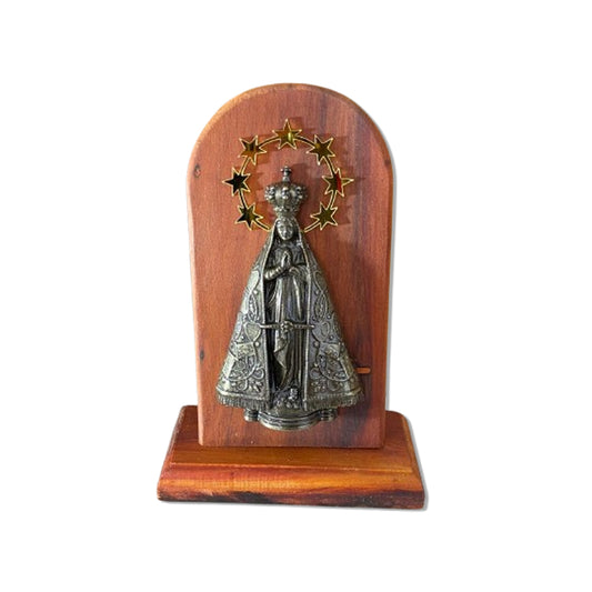 ADORNO DE MESA MADEIRA NOSSA SENHORA APARECIDA 19CM (1 UNIDADE)
