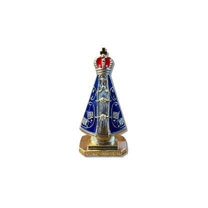 IMAGEM NOSSA SENHORA APARECIDA PARA CARRO DOURADO 06CM (12 UNIDADES)