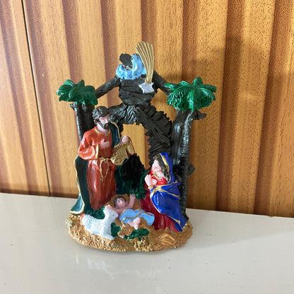 IMAGEM DE RESINA NACIONAL PRESÉPIO ÚNICO CABANA 11CM (1 UNIDADE)