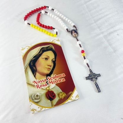 TERÇO ACRÍLICO NOSSA SENHORA DA ROSA MÍSTICA 08MM (1 UNIDADE)