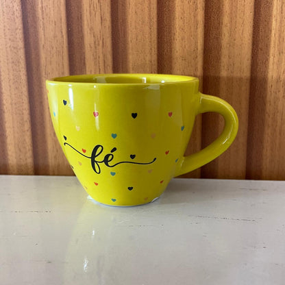 XÍCARA COQUINHO AMARELA FÉ (1 UNIDADE)