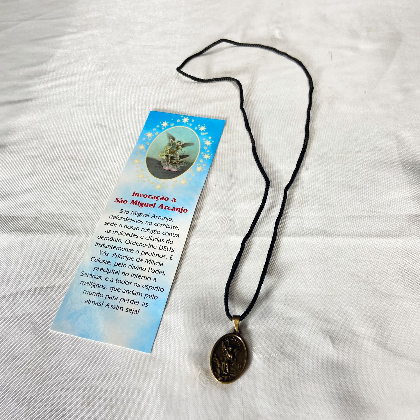 CORDÃO COM MEDALHA OURO VELHO SÃO MIGUEL   ARCANJO (1 UNIDADES)