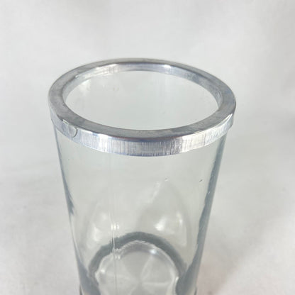 PORTA VELA DE VIDRO TRANSPARENTE G 18CM (1 UNIDADE)