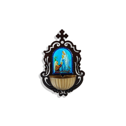 PORTA AGUA BENTA MDF NOSSA SENHORA DE APARECIDA 16CM (1 UNIDADE)