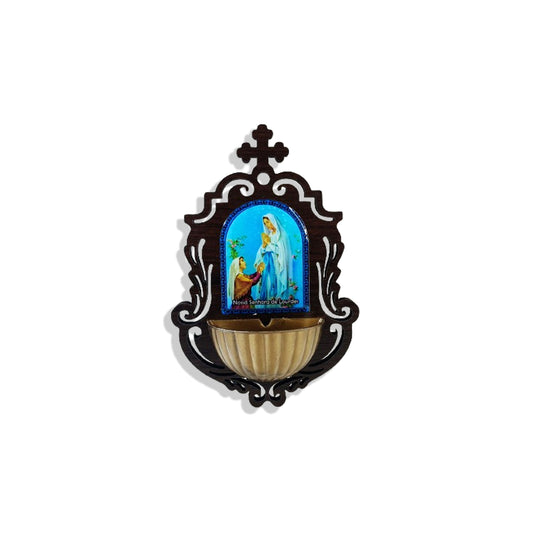 PORTA AGUA BENTA MDF NOSSA SENHORA DE APARECIDA 16CM (1 UNIDADE)
