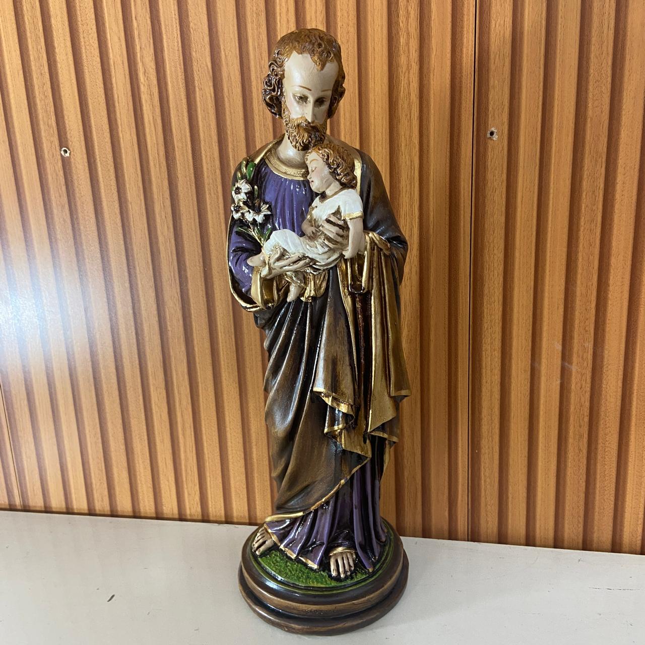 IMAGEM DE GESSO SÃO JOSÉ 42CM (1 UNIDADE)