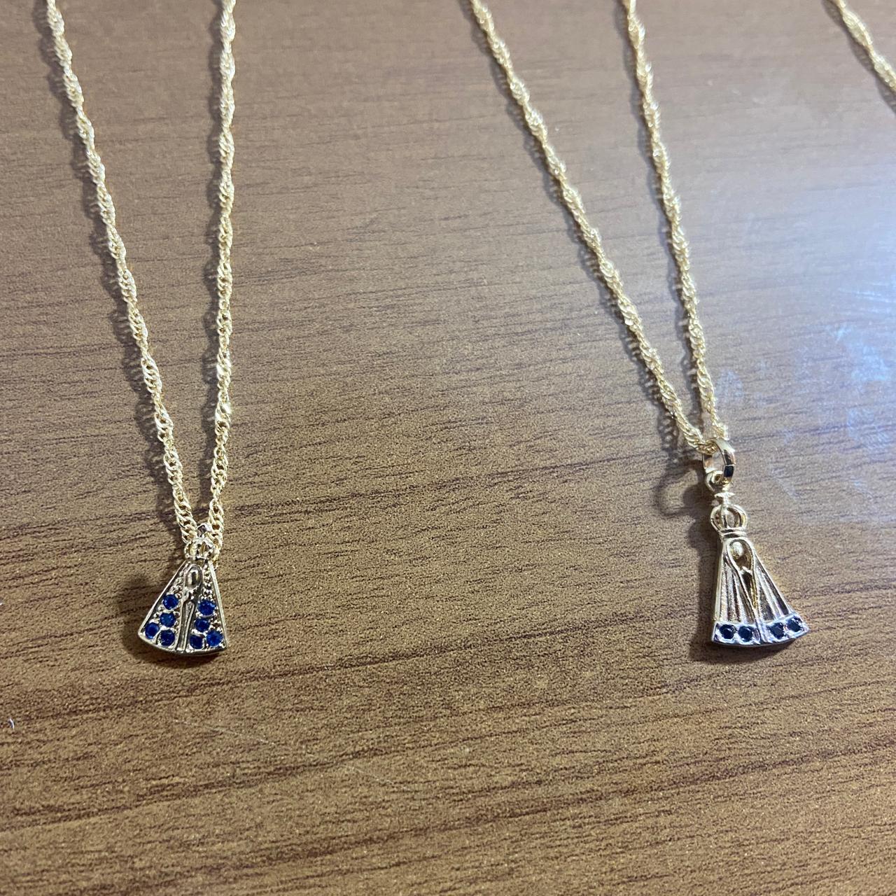 CORRENTE DOURADA NOSSA SENHORA APARECIDA MODELOS SORTIDOS MOD1 (3 UNIDADES)