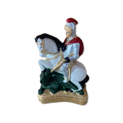 IMAGEM DE GESSO SÃO JORGE 16CM (1 UNIDADE)