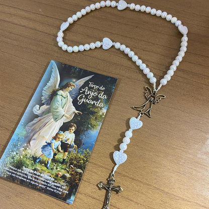 TERÇO PÉROLA ANJO DA GUARDA 08MM (1 UNIDADE)