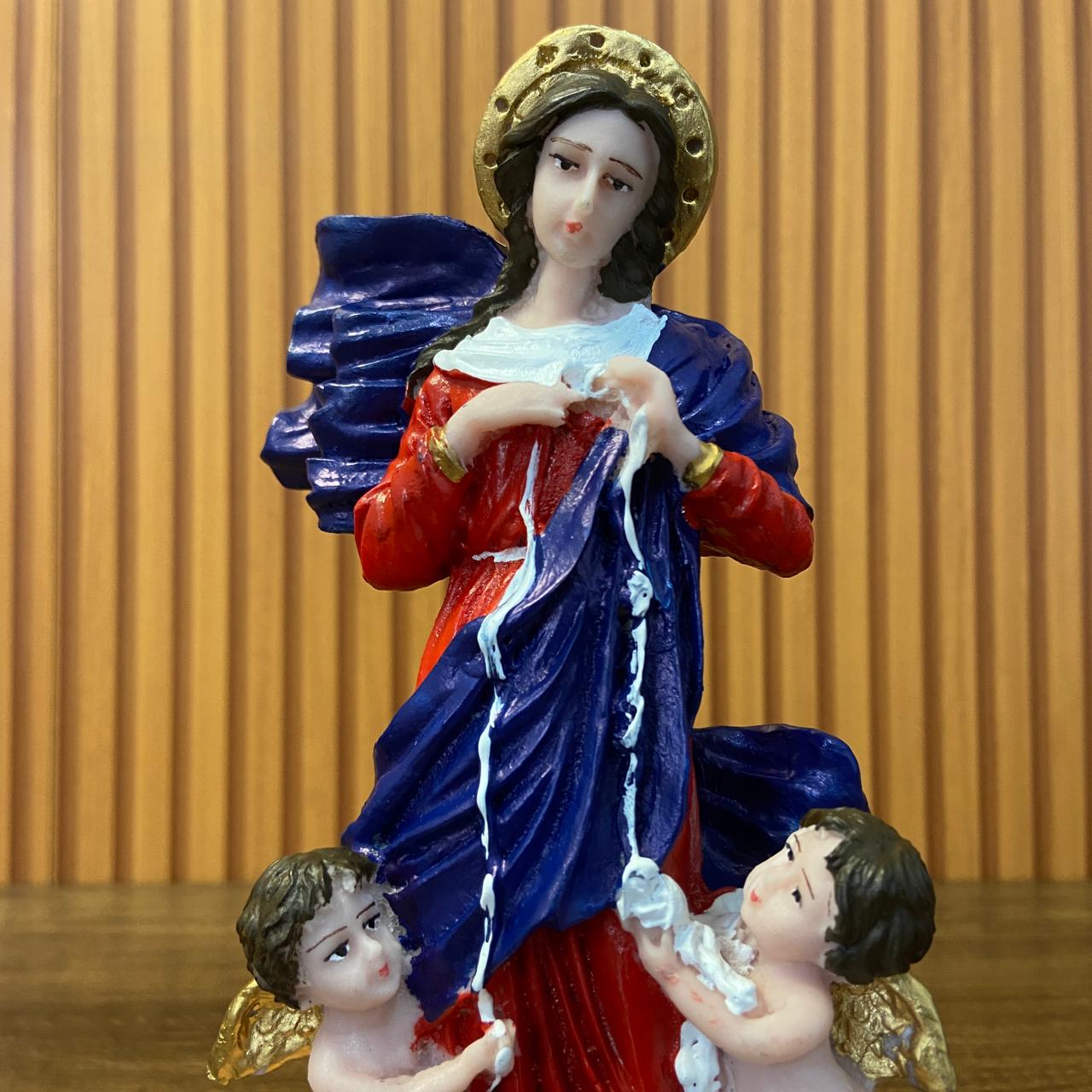 IMAGEM DE RESINA NACIONAL NOSSA SENHORA DESATADORA DOS NÓS 20CM (1 UNIDADE)