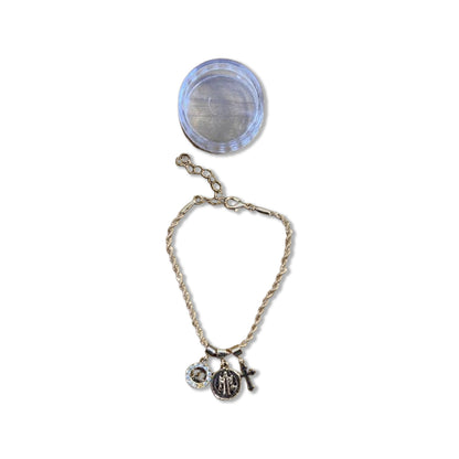 PULSEIRA DOURADA MEDALHA DE SÃO BENTO (6 UNIDADES)