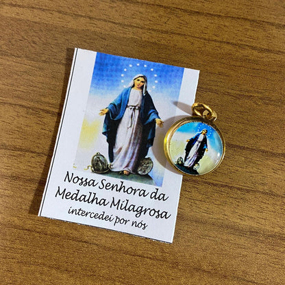 MEDALHA DUPLA FACE NOSSA SENHORA DAS GRAÇAS (12 UNIDADES)