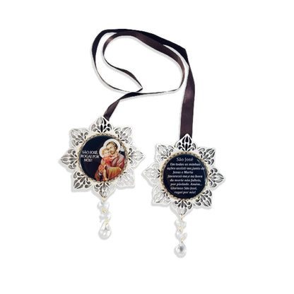 ESCAPULÁRIO DE PORTA ESTRELA BRANCA SÃO JOSÉ (1 UNIDADE)