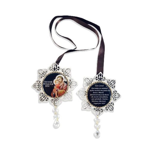 ESCAPULÁRIO DE PORTA ESTRELA BRANCA SÃO JOSÉ (1 UNIDADE)