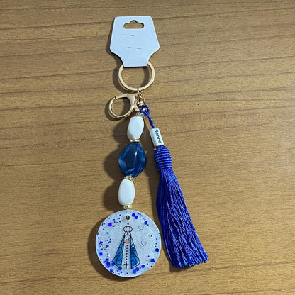 CHAVEIRO DE PEDRARIAS NOSSA SENHORA APARECIDA EM RESINA (1 UNIDADE)