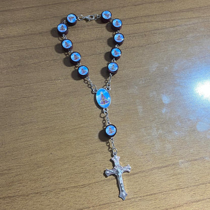 DEZENA PARA CARRO MADEIRA NOSSA SENHORA APARECIDA  10MM (6 UNIDADES)