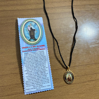 CORDÃO COM MEDALHA DOURADA NOSSA SENHORA DO CARMO MOD2 (1 UNIDADES)