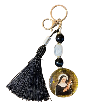 CHAVEIRO DE PEDRARIAS SANTA RITA EM RESINA (1 UNIDADE)