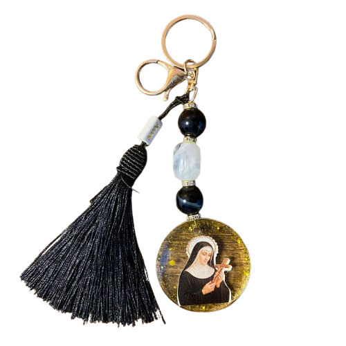 CHAVEIRO DE PEDRARIAS SANTA RITA EM RESINA (1 UNIDADE)