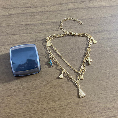 PULSEIRA DOURADA NOSSA SENHORA APARECIDA MOD3 (3 UNIDADES)
