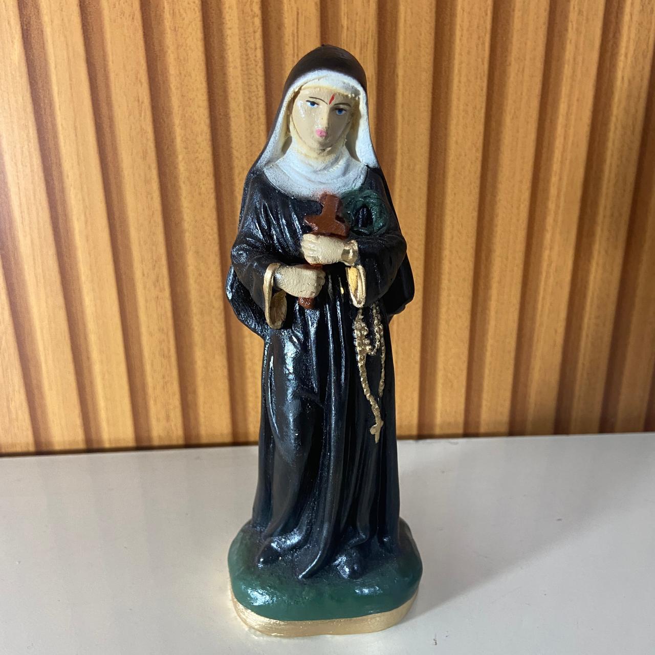 IMAGEM DE GESSO SANTA RITA DE CÁSSIA 19CM (1 UNIDADE)