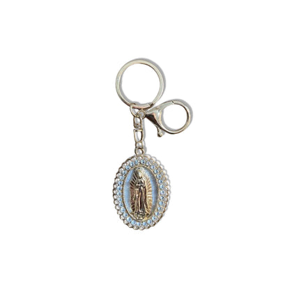 CHAVEIRO LUXO NOSSA SENHORA DE GUADALUPE MADREPÉROLA COM STRASS (6 UNIDADES)