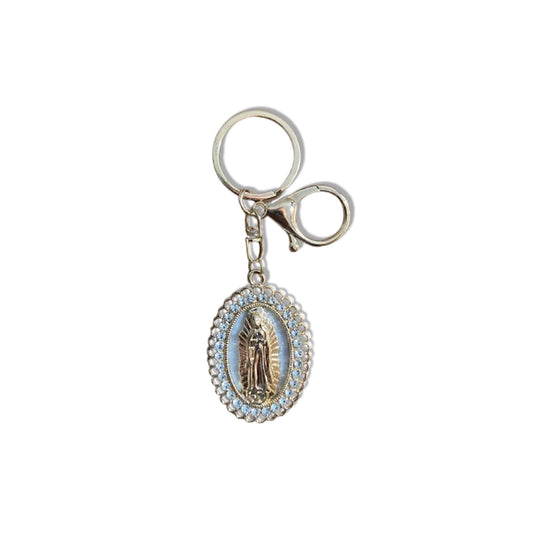 CHAVEIRO LUXO NOSSA SENHORA DE GUADALUPE MADREPÉROLA COM STRASS (6 UNIDADES)