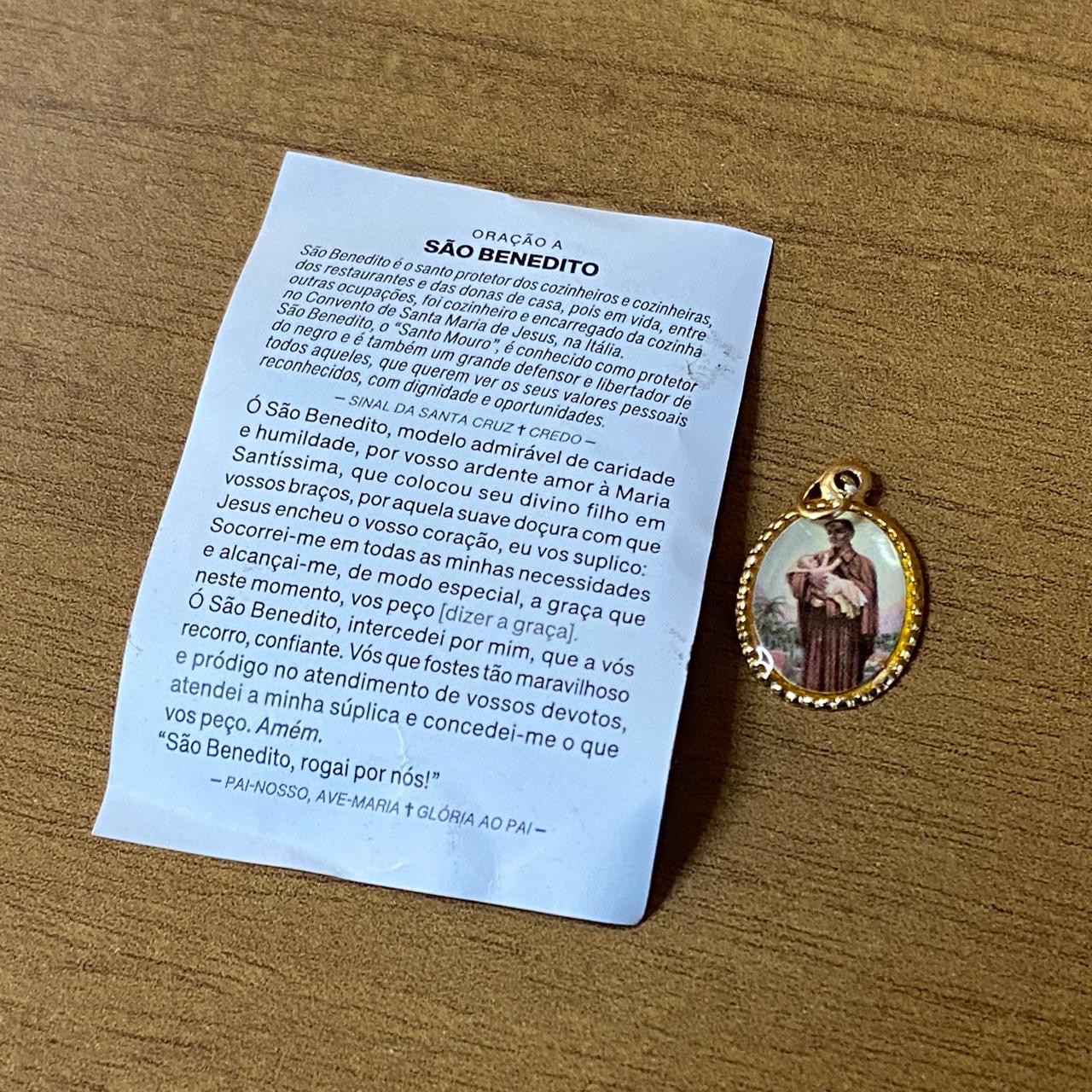 MEDALHA ALUMINIO SÃO BENEDITO (36 UNIDADES)