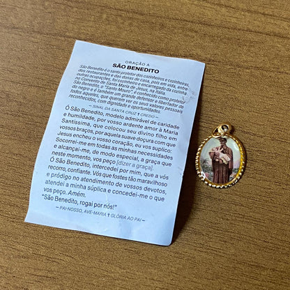 MEDALHA ALUMINIO SÃO BENEDITO (36 UNIDADES)