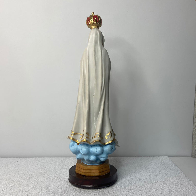 IMAGEM DE RESINA NACIONAL NOSSA SENHORA DE FÁTIMA 31CM (1 UNIDADE)