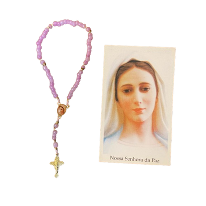 TERÇO MIÇANGA RAINHA DA PAZ 4MM   (1UNIDADE)
