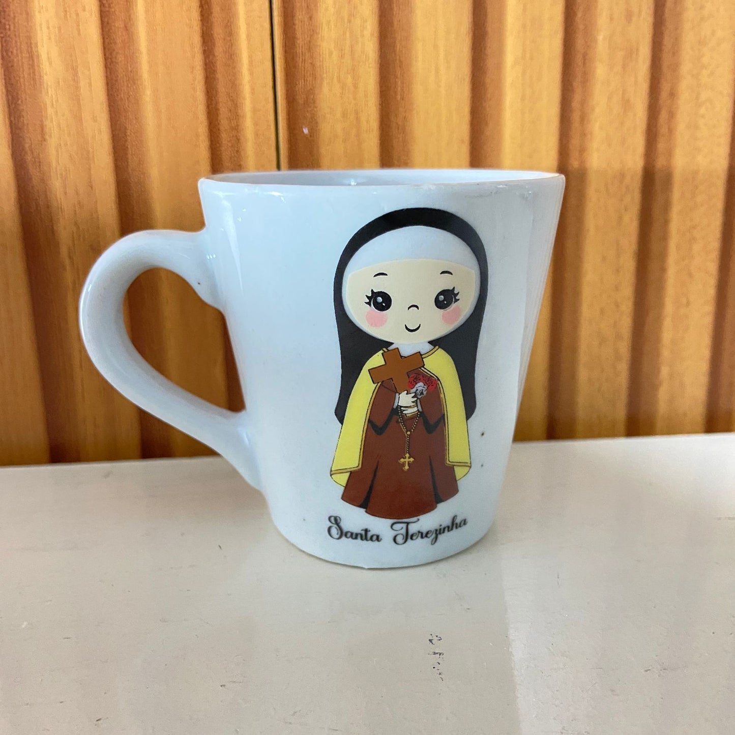 XÍCARA BRANCA SANTA TERESINHA (1 UNIDADE)