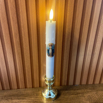 VELA ELETRÔNICA PALITO COM PEDESTAL NOSSA SENHORA DAS GRAÇAS 25CM (1 UNIDADE)