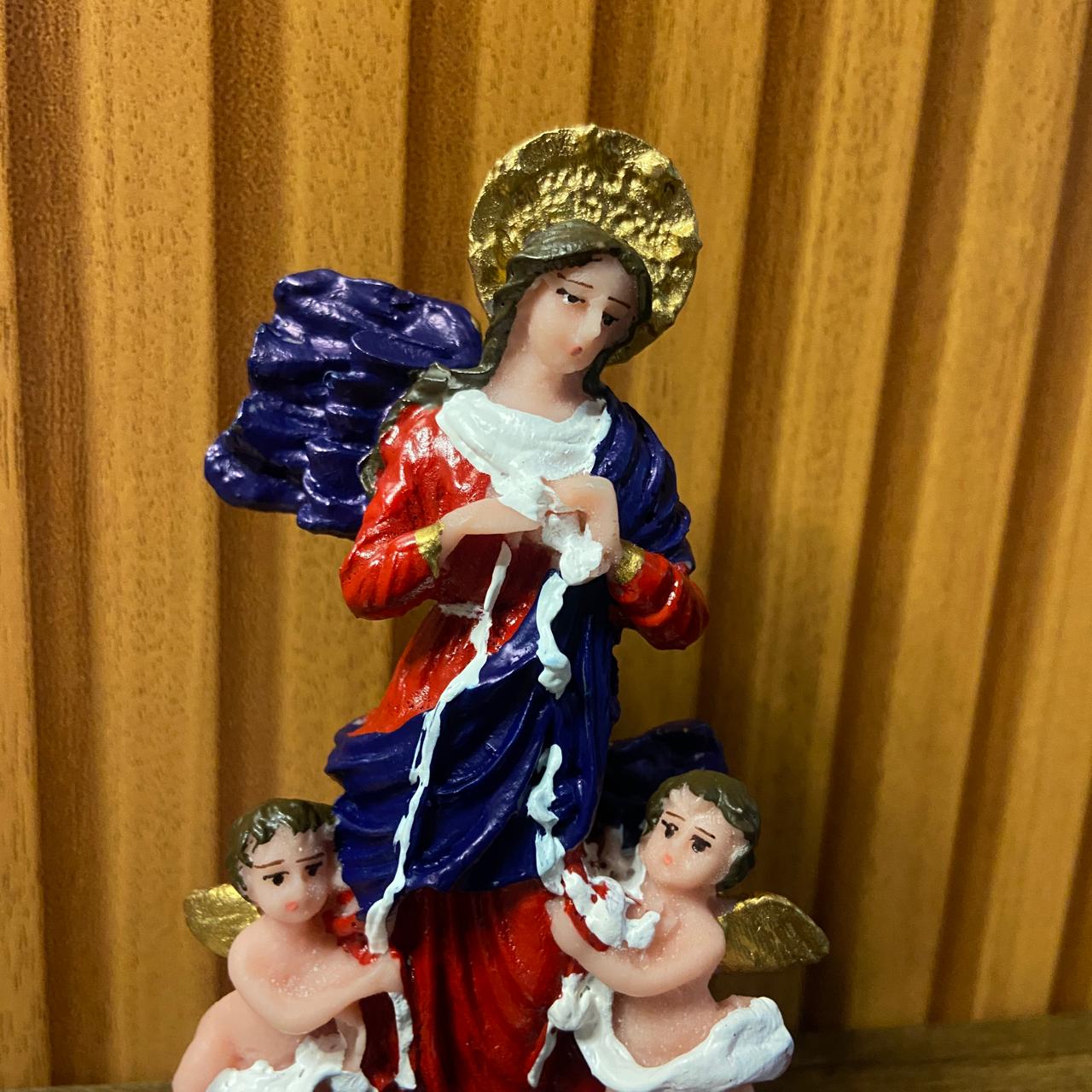 IMAGEM DE RESINA NACIONAL NOSSA SENHORA DESATADORA DOS NÓS 13,5CM (1 UNIDADE)