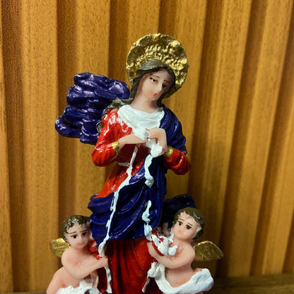 IMAGEM DE RESINA NACIONAL NOSSA SENHORA DESATADORA DOS NÓS 13,5CM (1 UNIDADE)