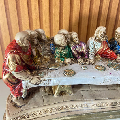 IMAGEM DE GESSO SANTA CEIA 16X35CM (1 UNIDADE)