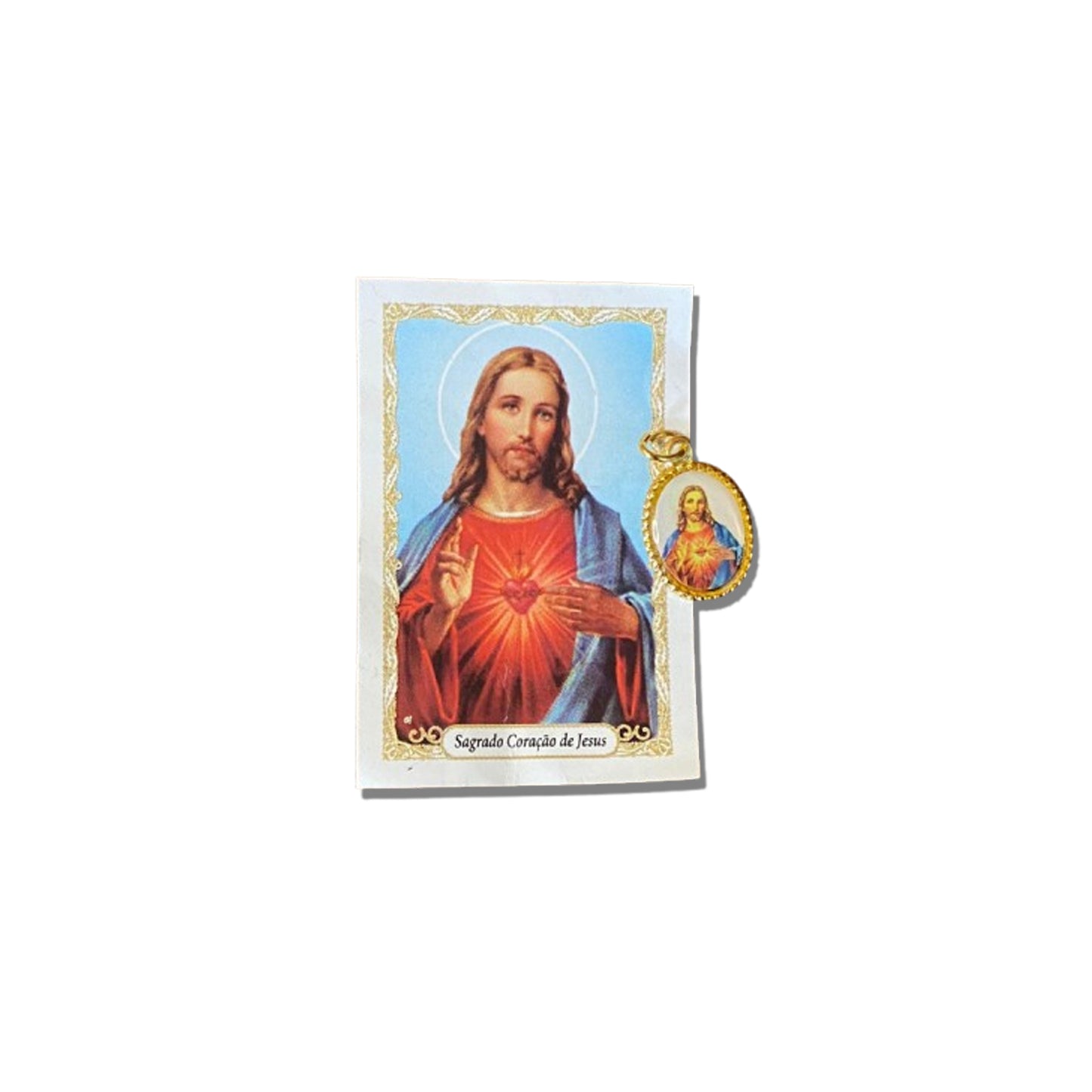 MEDALHA ALUMINIO SAGRADO CORAÇÃO DE JESUS (36 UNIDADES)