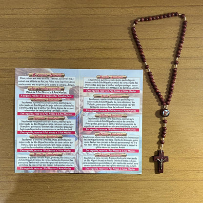 TERÇO DE MADEIRA MIRIM SÃO MIGUEL ARCANJO 06MM ( 03UNIDADES )