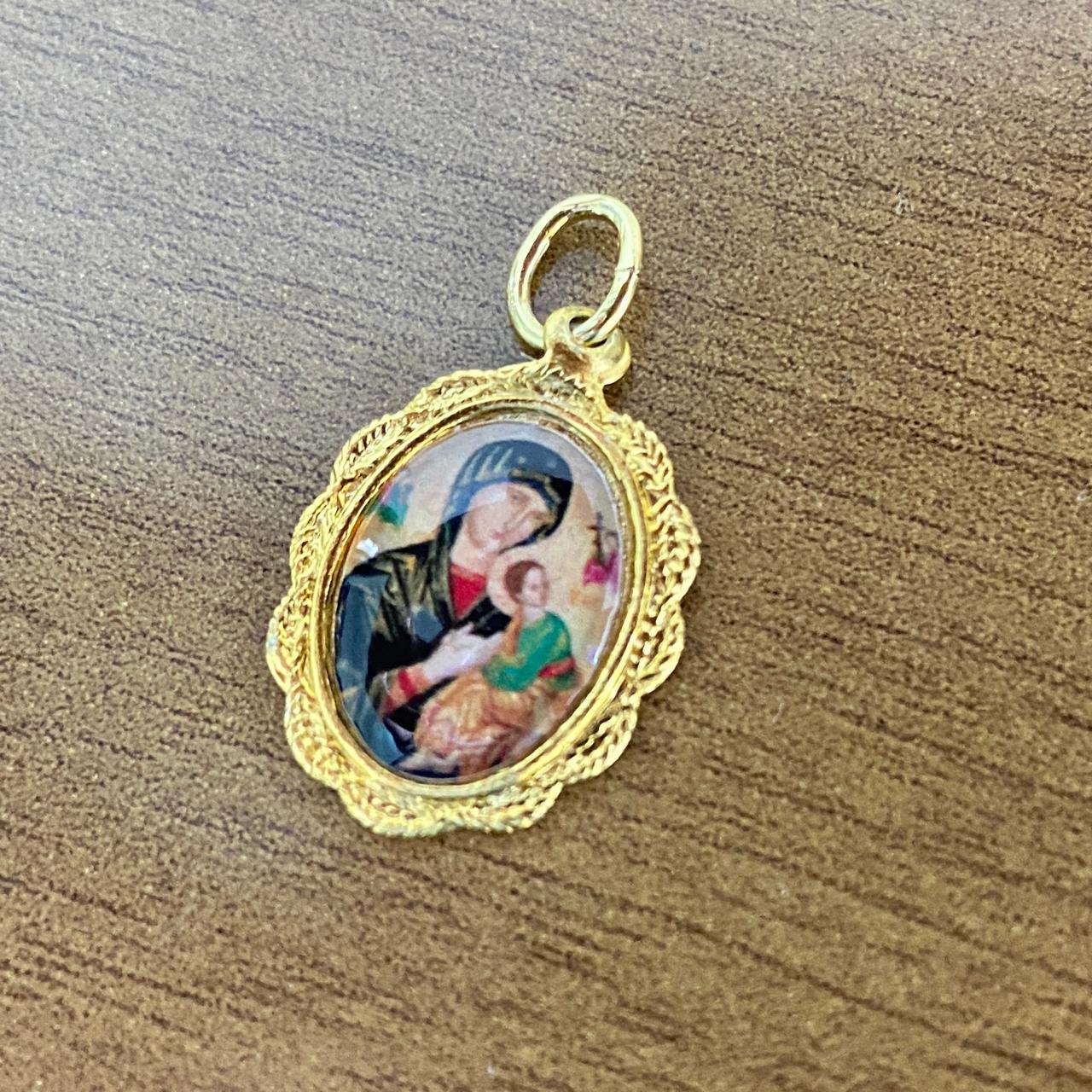 MEDALHA ALUMINIO NOSSA SENHORA DO PERPETUO SOCORRO (36 UNIDADES)