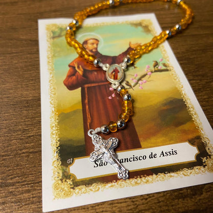 TERÇO MIÇANGA SÃO FRANCISCO DE ASSIS 4MM MOD 2 (1UNIDADE)