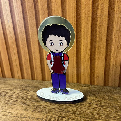 IMAGEM MDF INFANTIL SÃO CARLO ACUTIS COM ACRÍLICO 12CM (1 UNIDADE)