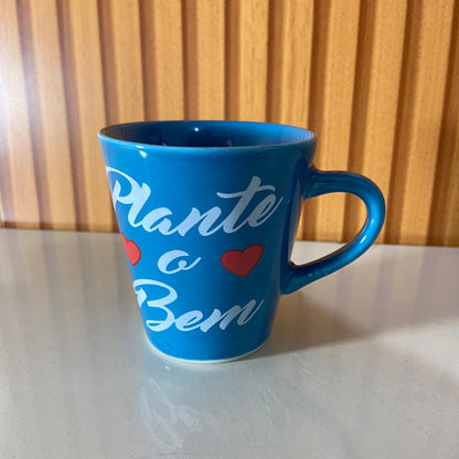 XÍCARA AZUL MOD2 PLANTE O BEM 120ML (1 UNIDADE)