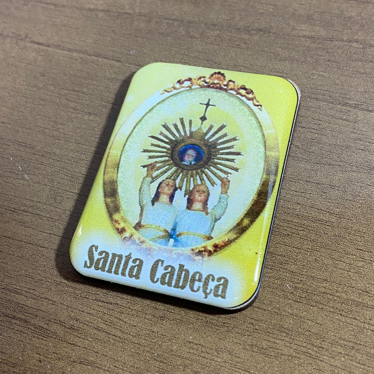 IMÃ MDF QUADRADO RESINADO NOSSA SENHORA DA SANTA CABEÇA (3 UNIDADES)