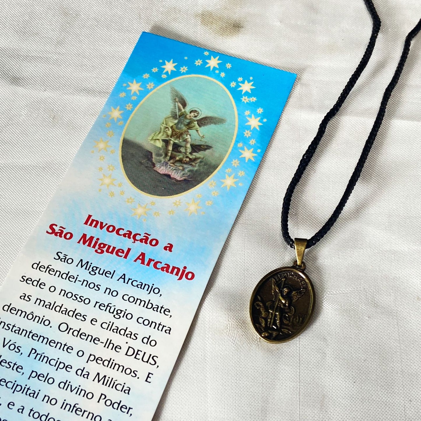 CORDÃO COM MEDALHA OURO VELHO SÃO MIGUEL   ARCANJO (1 UNIDADES)