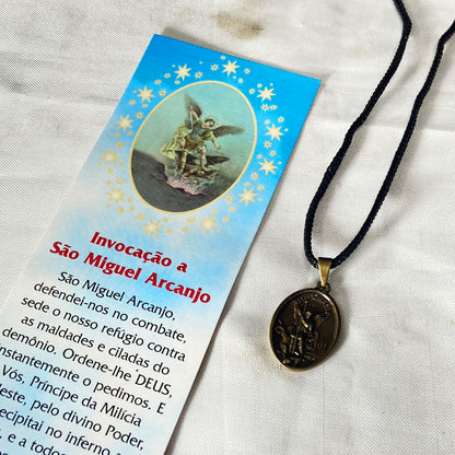 CORDÃO COM MEDALHA OURO VELHO SÃO MIGUEL   ARCANJO (1 UNIDADES)